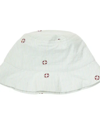 Seersucker Stribede Bøllehat Tofu  Ocean  Mineral Red 92 98