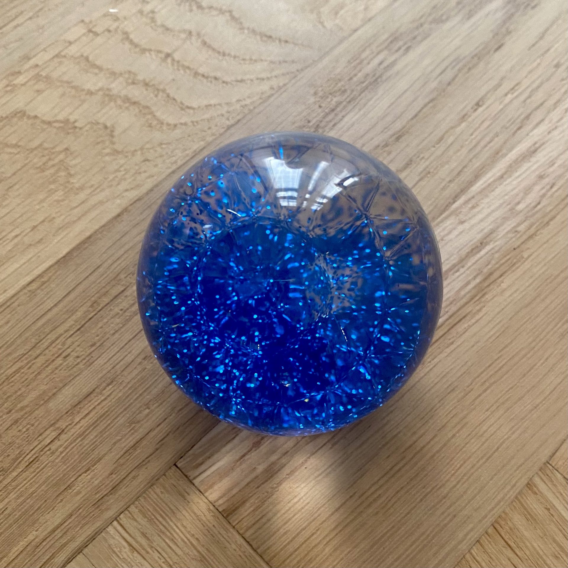 Sensorisk Glitterbold Stk Blå