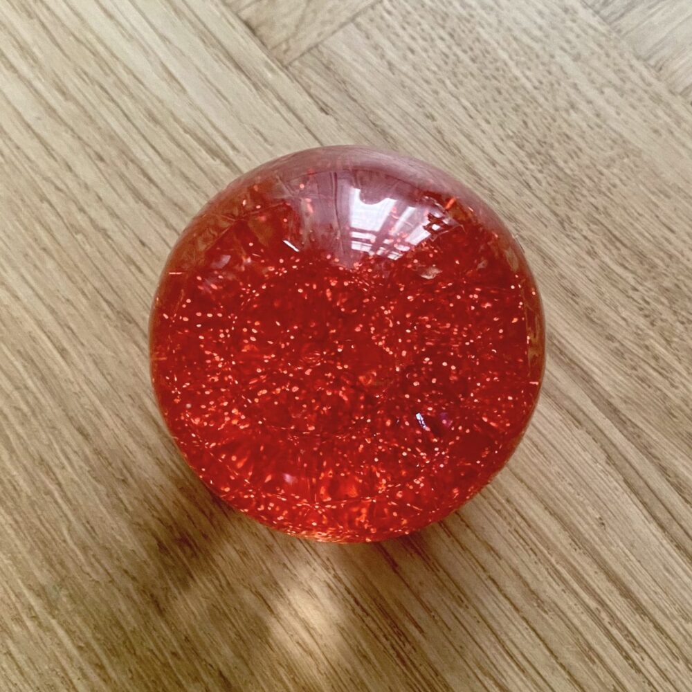 Sensorisk Glitterbold Stk Rød