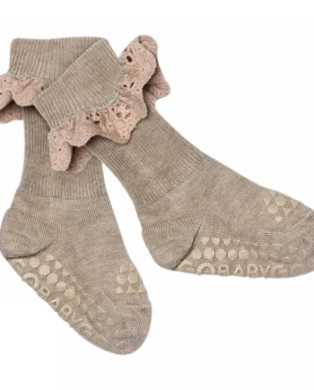Skridsikre Bambusstrømper    Blonde Light Brown Melange 20 22