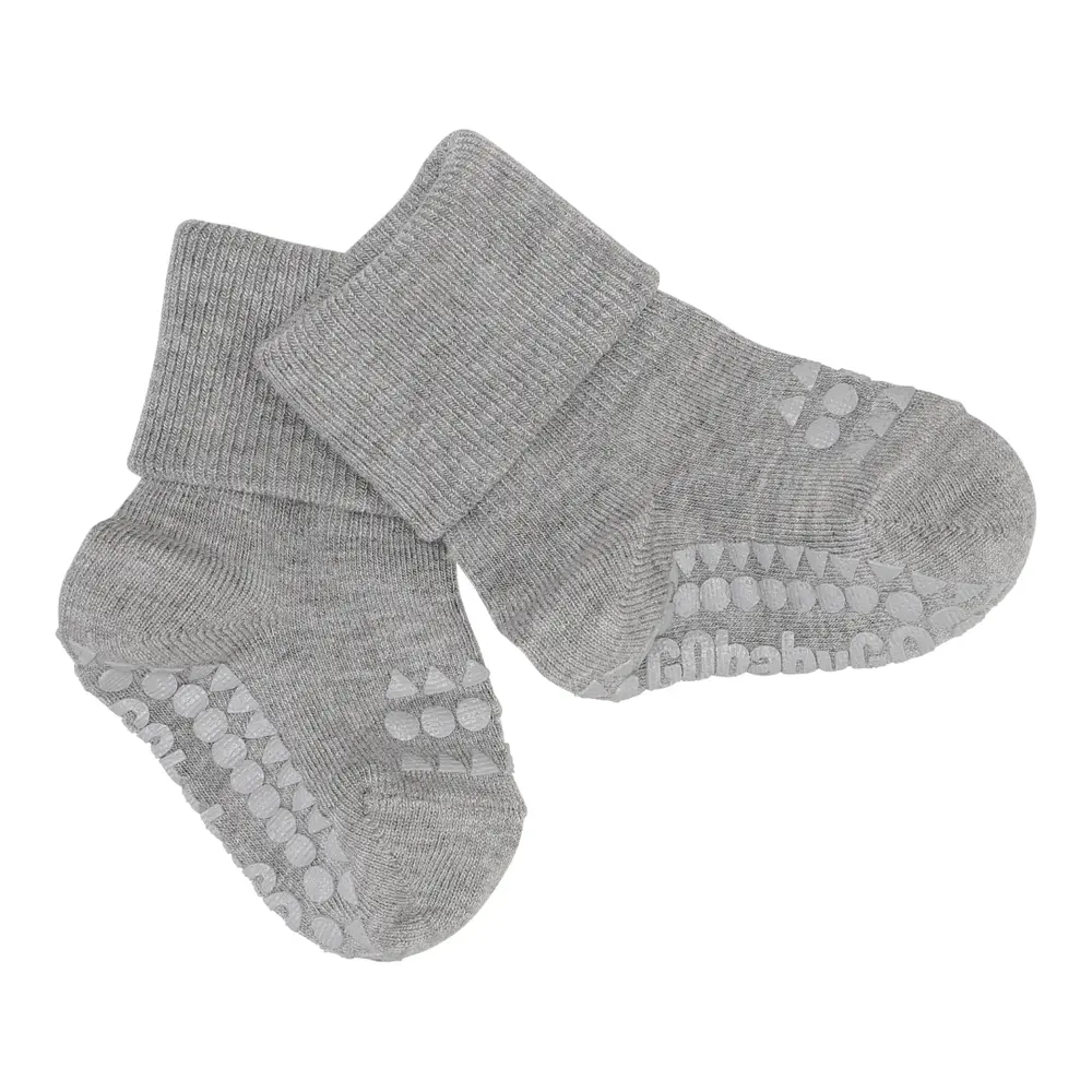 Skridsikre Strømper Bamboo Grey Melange 23 26