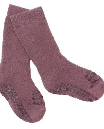 Skridsikre Strømper Terry Bomuld Misty Plum 17 19