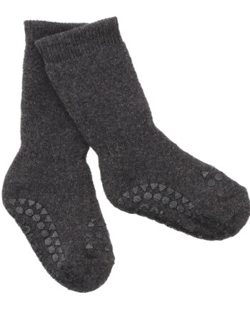 Skridsikre Strømper Tyk Bomuld Dark Grey  -12 Mdr