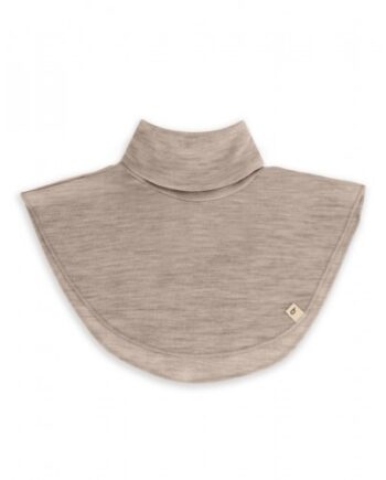 Skulderdækkende Halsvarmer Til Babyer Og Børn  Fremstillet Af 100   økologisk Merinould One Size Beige Melange