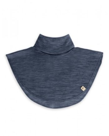 Skulderdækkende Halsvarmer Til Babyer Og Børn  Fremstillet Af 100   økologisk Merinould One Size Navy Melange