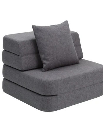 Sofa   Fold Single Soft Mørkegrå Sortgrå Knap