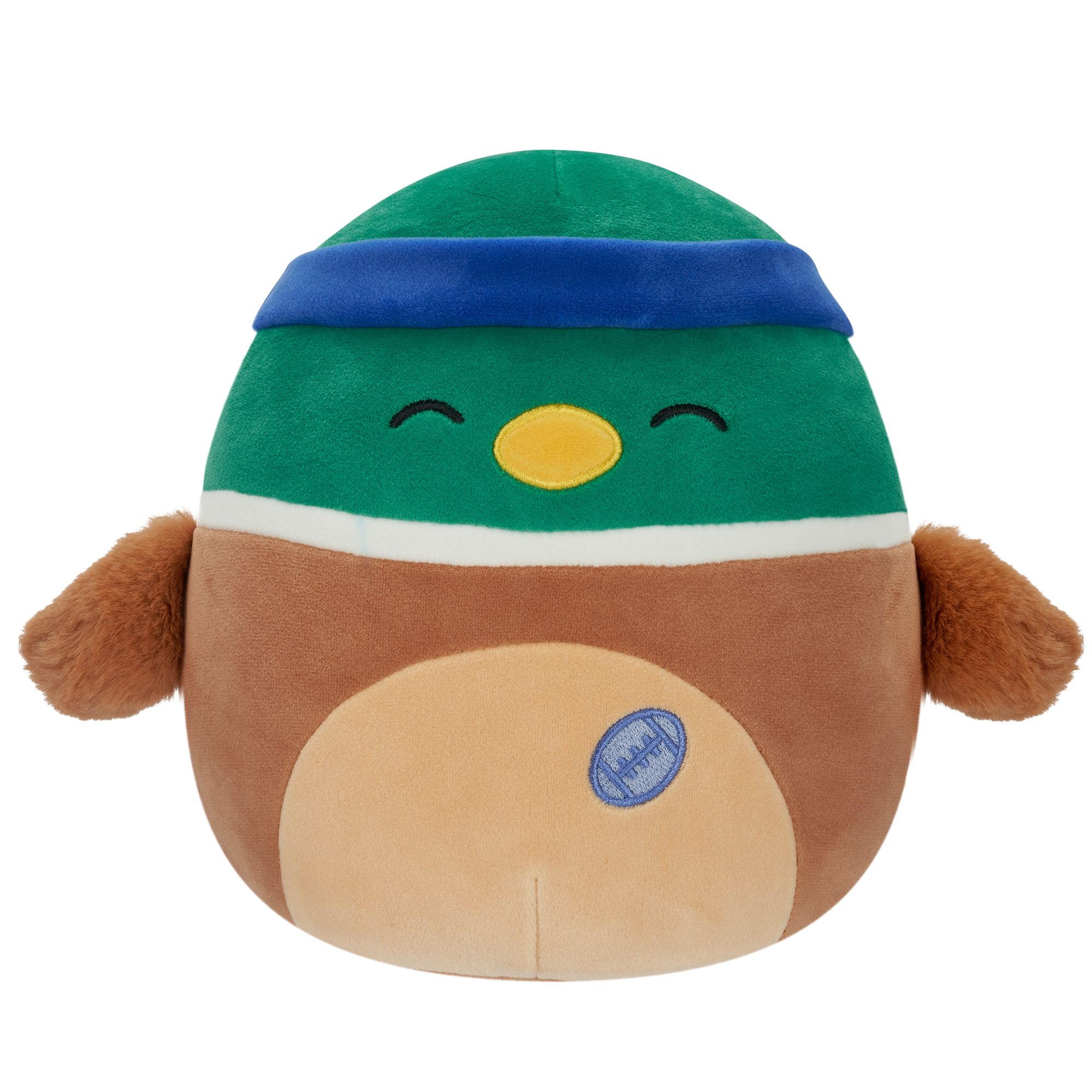 Squishmallows Avery The Mallard Whit Sweatband   Rugby Ball 19 Cm