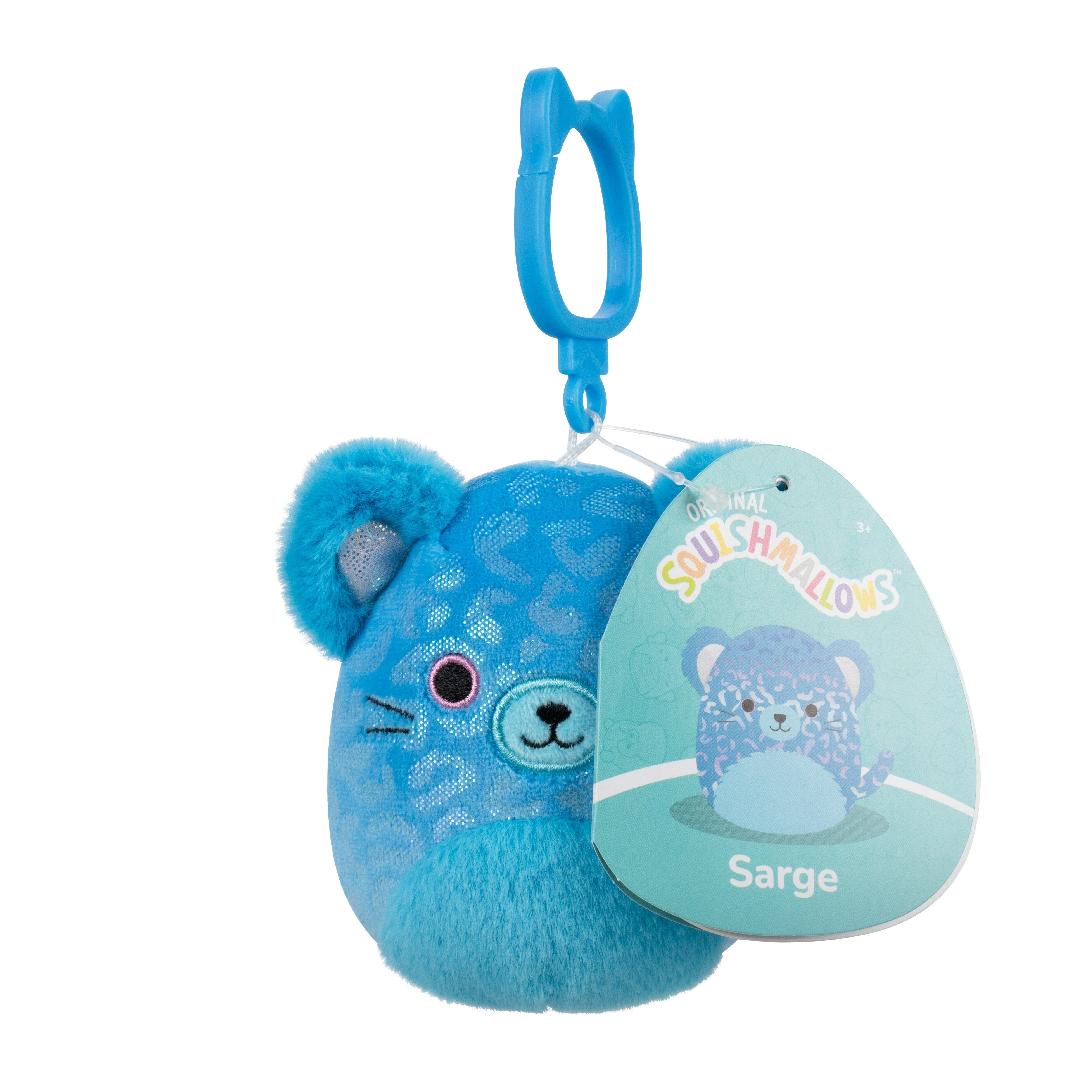 Squishmallows Bamse   Cm Sarge Jaguar Clip On