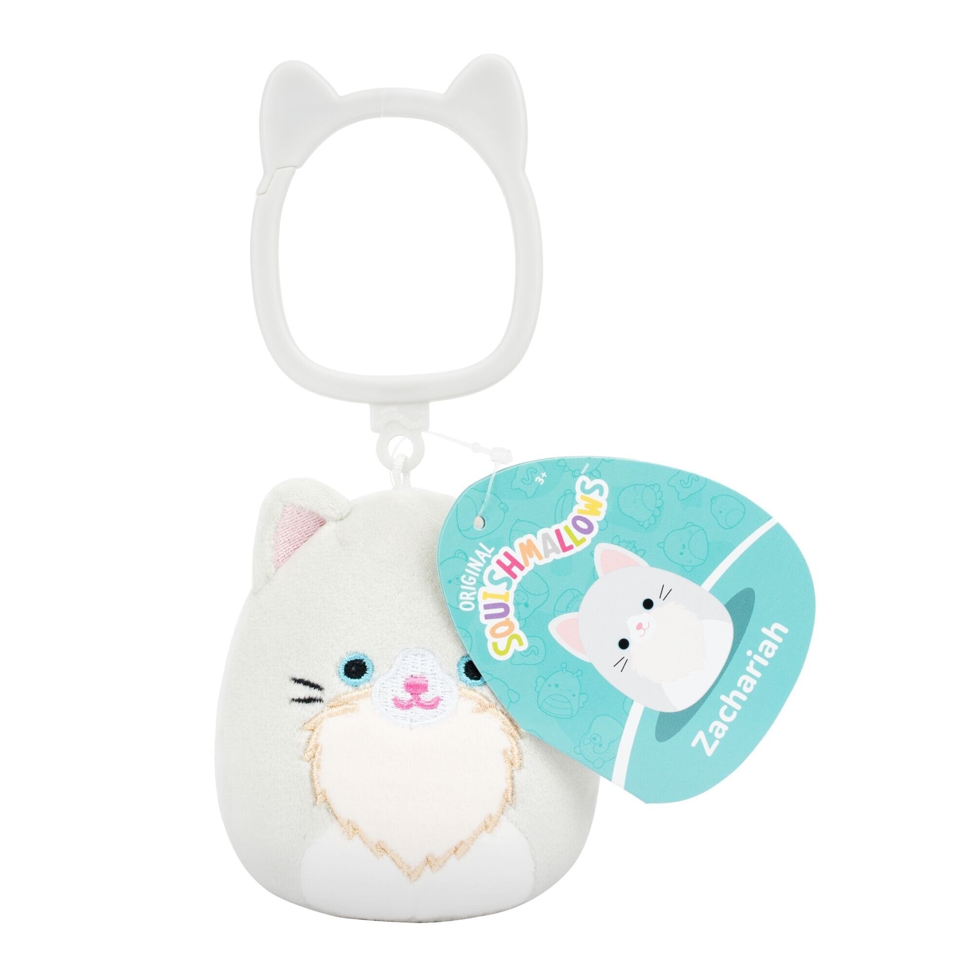 Squishmallows Bamse   Cm Zachariah Cat Clip On