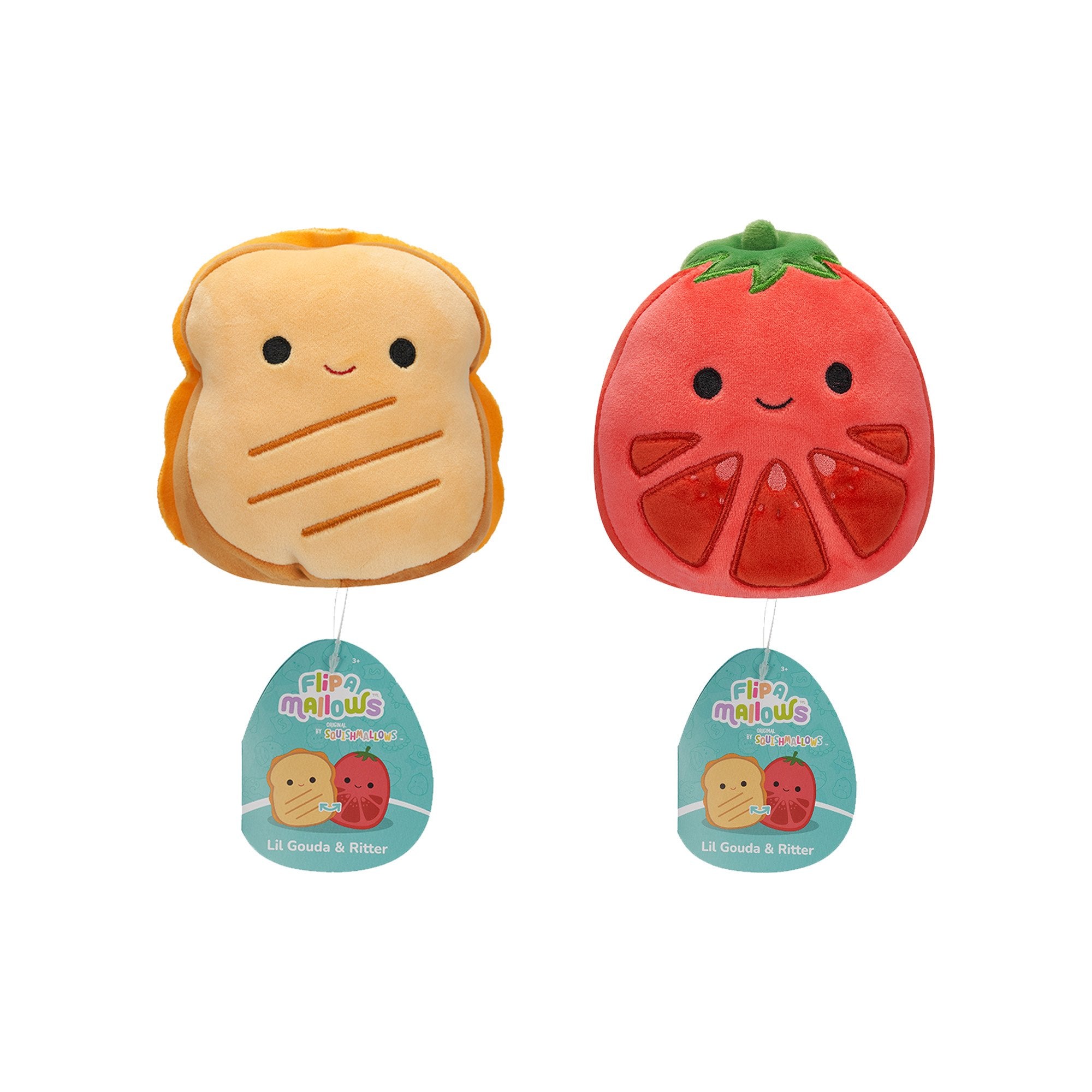 Squishmallows Flip Mallow Lil Gouda And Ritter 13 Cm