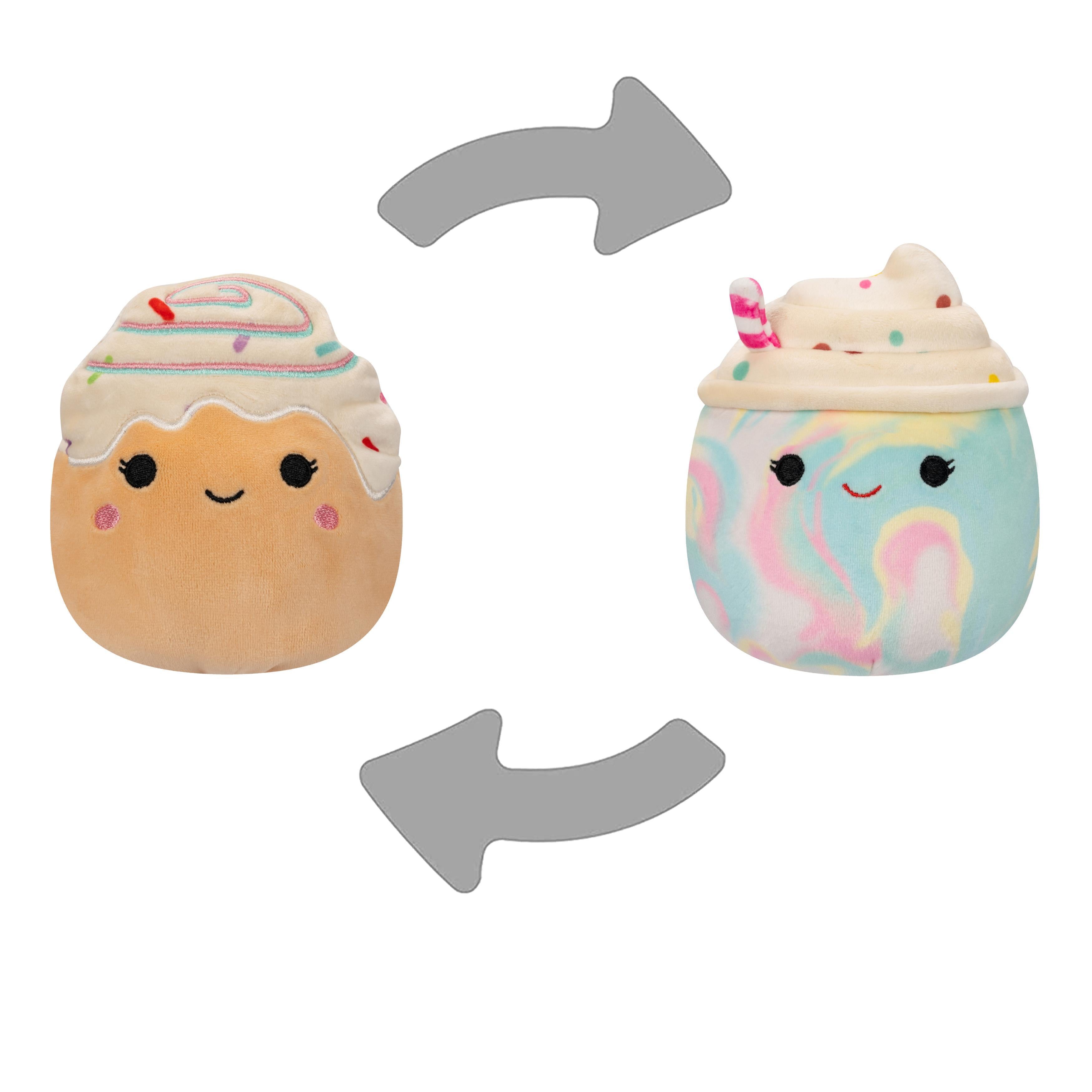 Squishmallows Flip   Mallow Kelen The Rainbow Frappe Rease The Cinnamon Bun 13 Cm