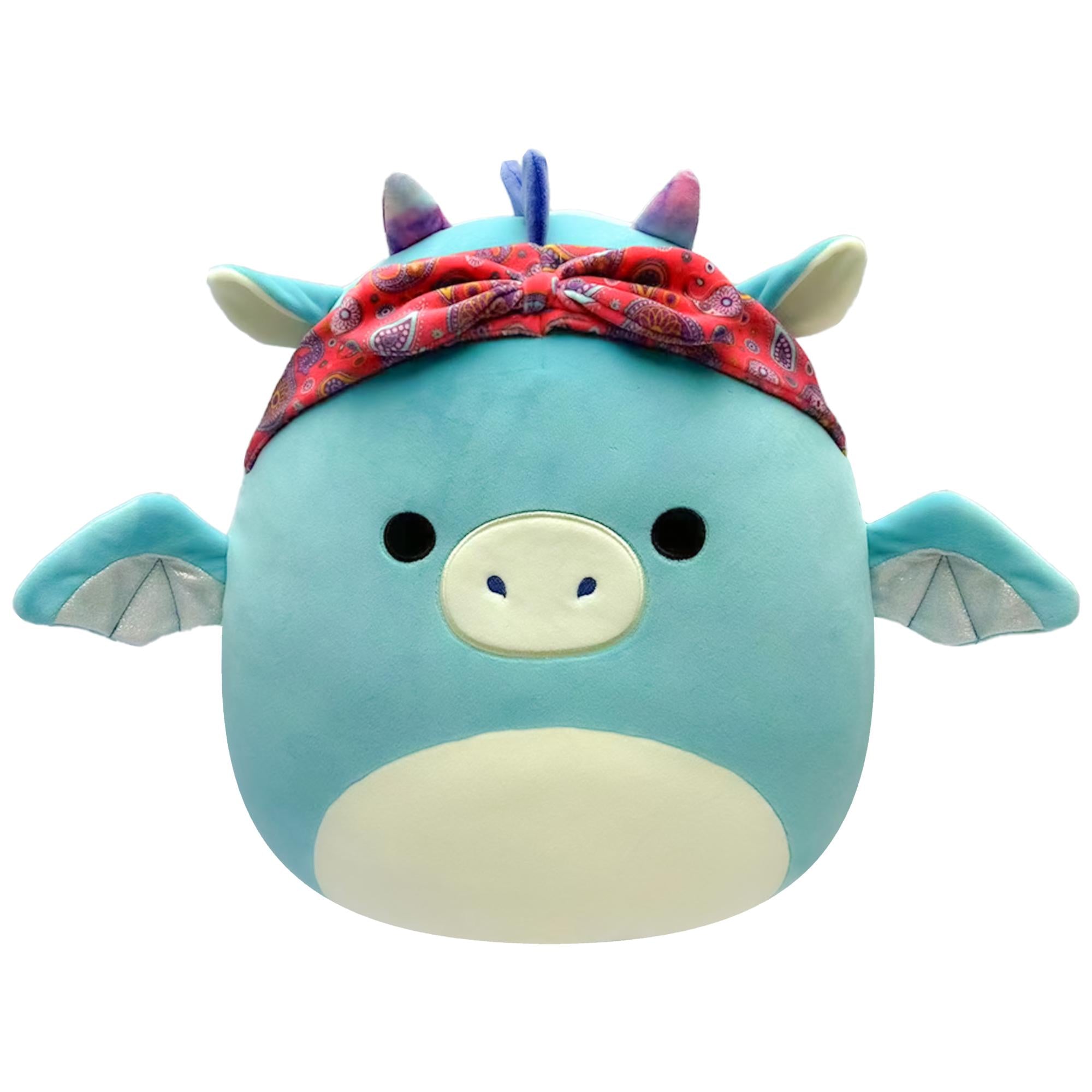 Squishmallows Tatiana The Teal Dragon Whit Bandana 19 Cm