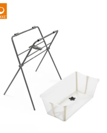 Stokke Flexi Bath Hvid Inkl  Grå Stativ
