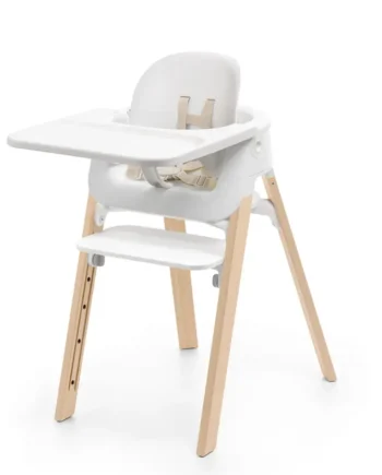 Stokke Steps Højstol   Babyset Hvid Natur
