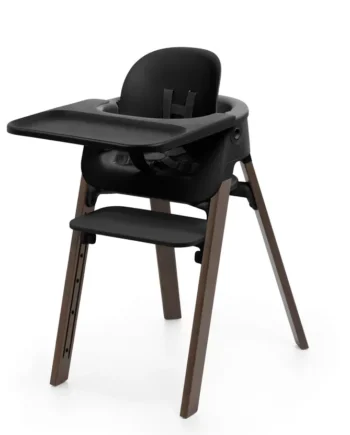 Stokke Steps Højstol   Babyset Sort Warm Brown