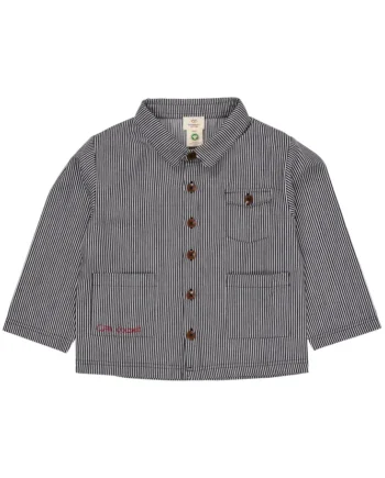 Stribet Twill Jakke Med Lommer Navystripe 104