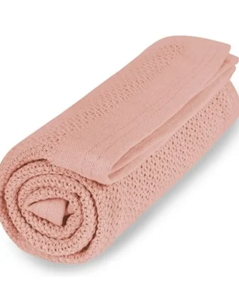 Striktæppe  Bomuld Cloud Pink