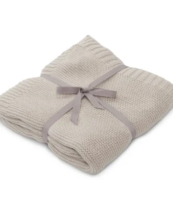 Striktæppe Oyster Grey økologisk