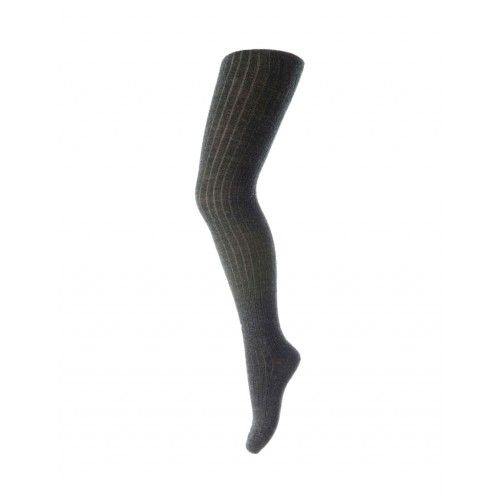 Strømpebukser Til Børn   Merino Uld Dark Grey Melange 60