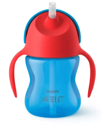 Sugerørskop 200 Ml  Blå Rød
