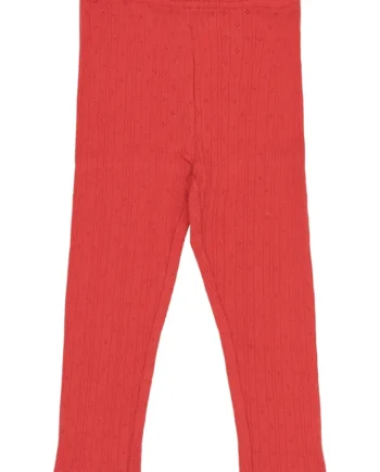 Suze Pointelle Leggings Molten Lava 110 Cm