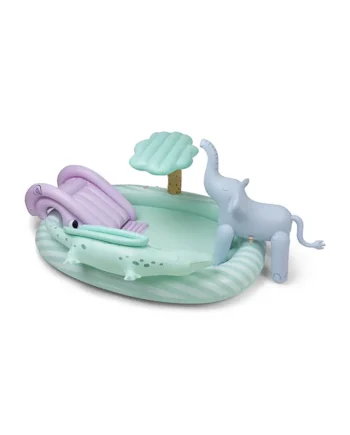 Swim Essentials Badebassin Med Rutsjebane 210 Cm Safari Adventure