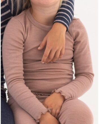 -shirt   1x1 Rib Med Lange ærmer   100  Merino Uld  Oeko-texâ