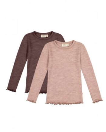 -shirt   1x1 Rib Med Lange ærmer   100  Merino Uld  Oeko-texâ   -pak