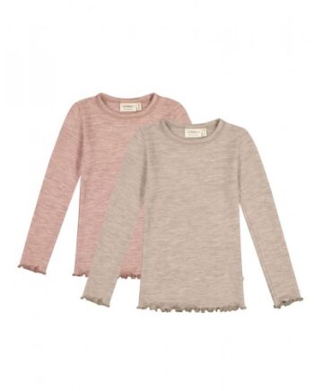 -shirt   1x1 Rib Med Lange ærmer   100  Merino Uld  Oeko-texâ   -pak