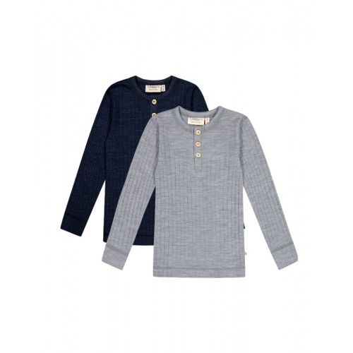 -shirt Med Lange ærmer 100 Merino Uld Oeko-texâ -pak