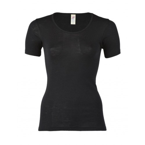 -shirt Til Dame   Uld Og Silke 38 40 Black