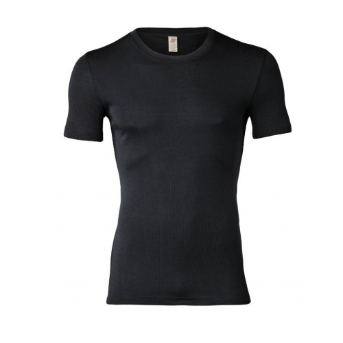 -shirt Til Herre   En Kombination Af 70  Uld Og 30  Silke 46 48 Black