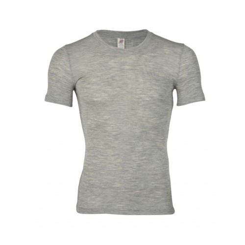-shirt Til Herre   En Kombination Af 70  Uld Og 30  Silke 50 52 Light Grey Melange