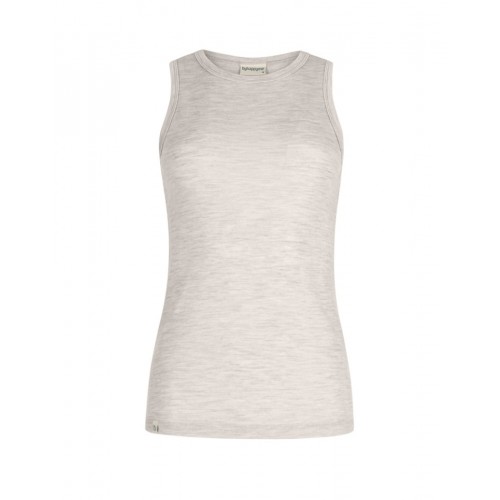 Tank Top Til Dame 100 Merino Uld 1x1 Rib Nature Melange