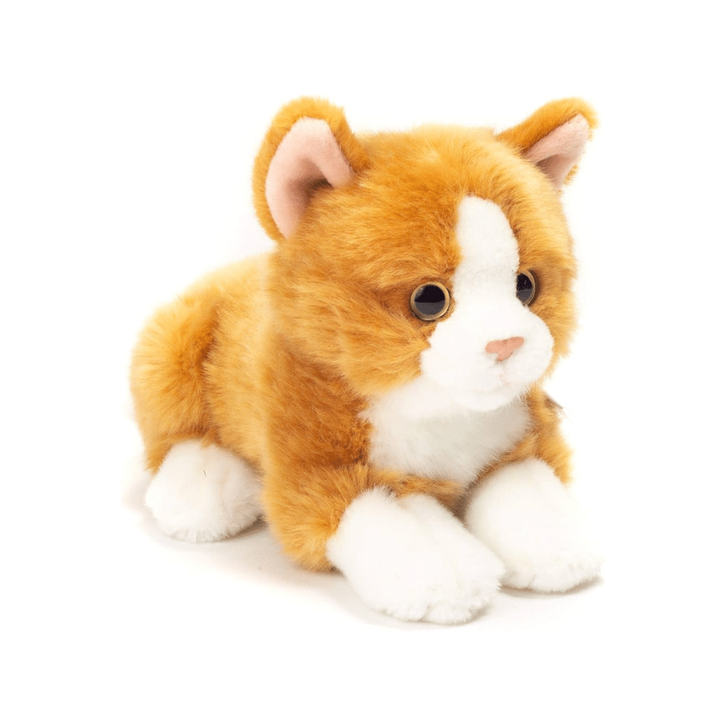 Teddy Hermann Liggende Kat Rød 20 Cm