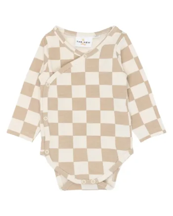 Theo Langærmet Wrap Body Humus Check 62
