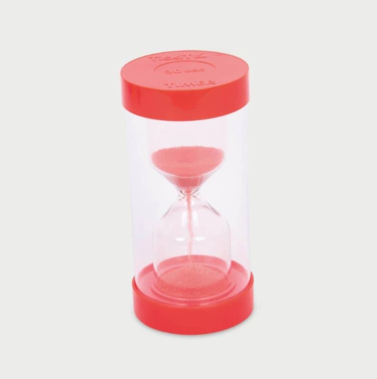 Timeglas 15 Cm Tickit 30 Sek Rød