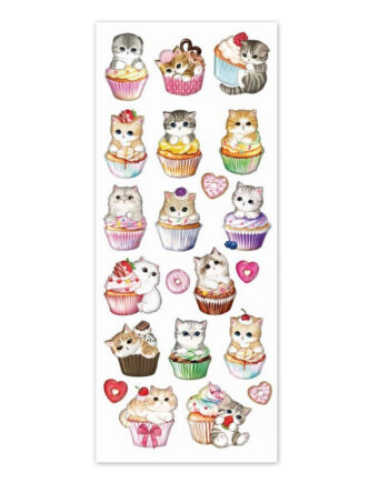 Tinka Klistermærker Kat   Cupcake