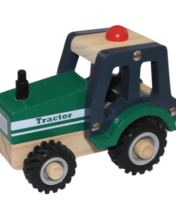 Traktor   Træ Med Gummihjul