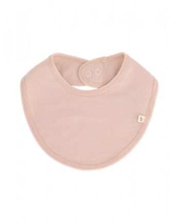 Trekantet Savlesmæk Med Trykknaplukning Til Baby    100  økologisk Merino Uld One Size Rose Melange