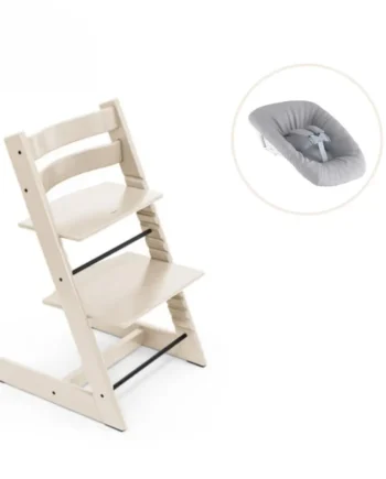 Højstol Bøg Inkl  Newborn Sæt Vanilla White