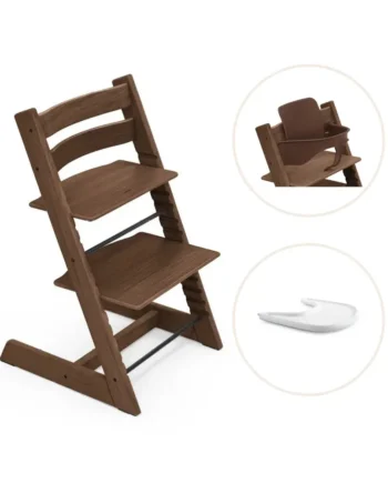 Tripp Trapp Højstol Eg Inkl  Babysæt Og Tray Warm Brown