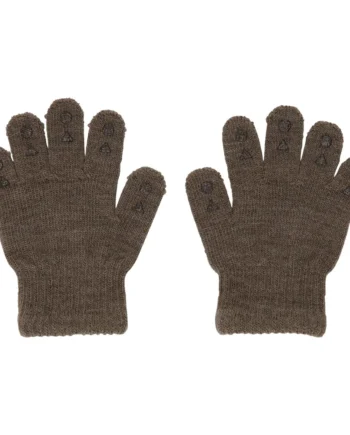 Uld Fingervanter Brown Mela  -  år