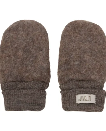 Uld Fleece Vanter Brown Melange 62 68