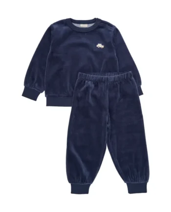 Velour Jogging Sæt Vintage Blue 92