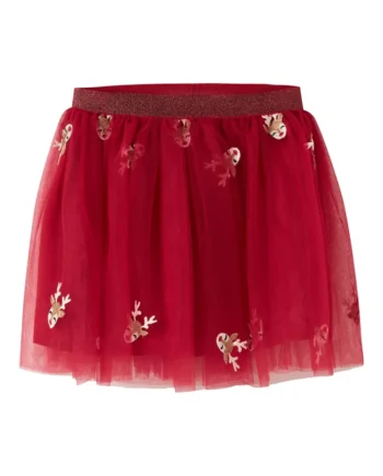 Veross Tyl Nederdel Jester Red 116