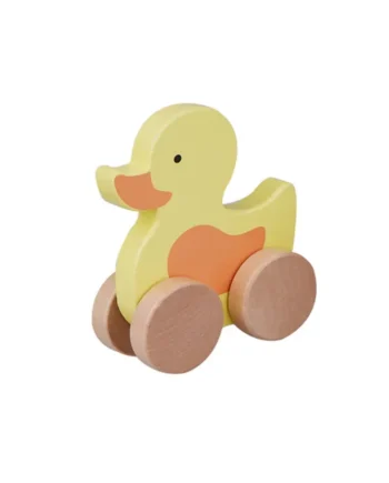 Wooden Duck On Wheel