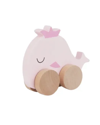 Wooden Whale On Wheel