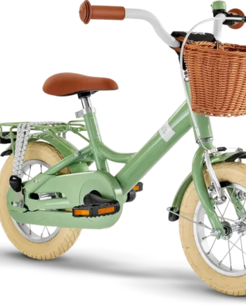 Youke Classic 12 Alu Legecykel Med Kurv Retro Grøn