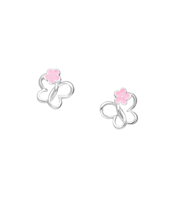 ørestikker Sommerfugle Med Blomst Lyserød
